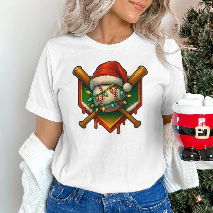 Baseball Xmas Christmas Baseball Ice Cream Drip Boys Unisex T-Shirt