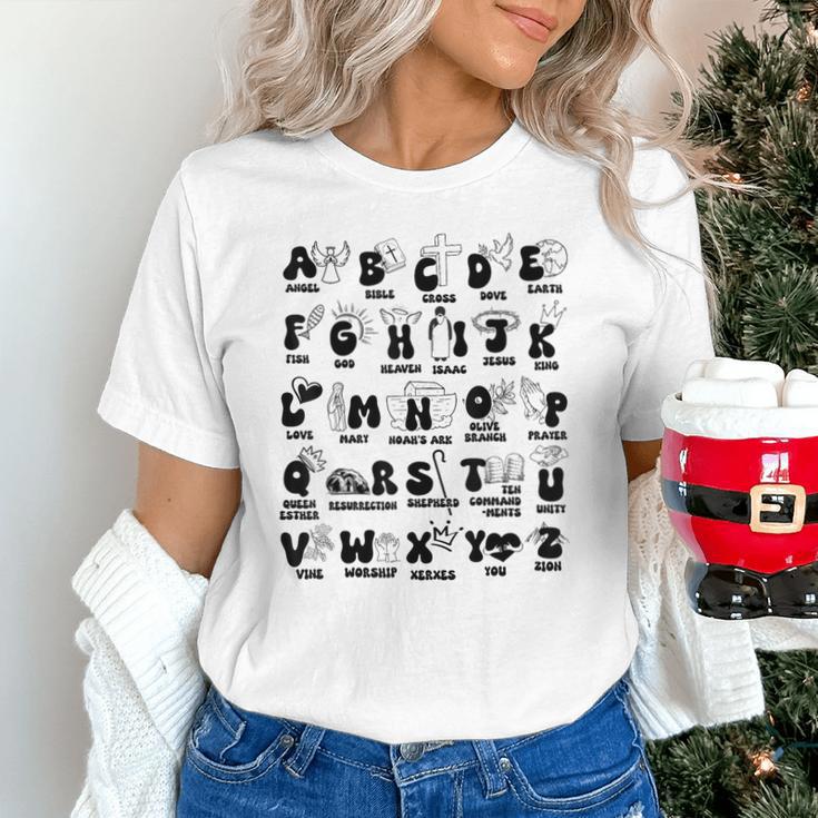 Biblical Alphabet Religious Christian Kids Back To School Unisex T-Shirt Biblical Alphabet Religious Christian Kids Back To School Unisex T-Shirt