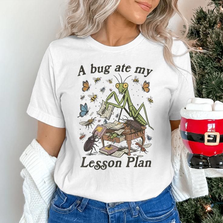 Bug Lover Insect Back To School A Bug Ate My Lesson Plan Unisex T-Shirt Bug Lover Insect Back To School A Bug Ate My Lesson Plan Unisex T-Shirt