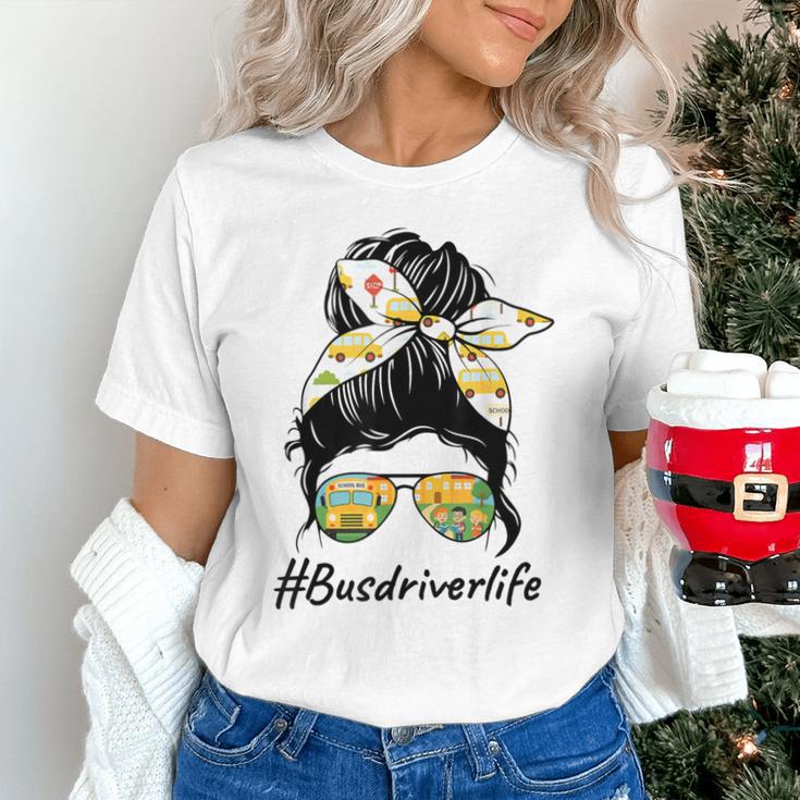 Bus Driver Life Messy Bun Back To School Bus Driver Unisex T-Shirt Bus Driver Life Messy Bun Back To School Bus Driver Unisex T-Shirt