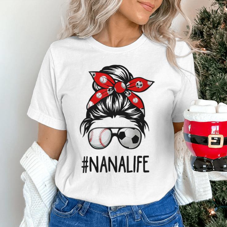 Classy Nana Life Soccer Messy Bun Baseball Mother's Day Unisex T-Shirt Classy Nana Life Soccer Messy Bun Baseball Mother's Day Unisex T-Shirt