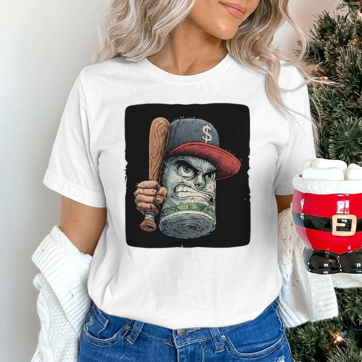 Cool Dollar Bill Guy With Cap And Baseball Costume Premium Tri-Blend Unisex T-Shirt Cool Dollar Bill Guy With Cap And Baseball Costume Premium Tri-Blend Unisex T-Shirt