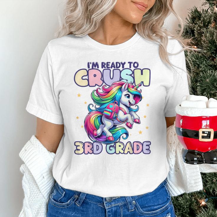 Crush 3rd Grade Girls Back To School Unicorn First Day Cute Unisex T-Shirt Crush 3rd Grade Girls Back To School Unicorn First Day Cute Unisex T-Shirt