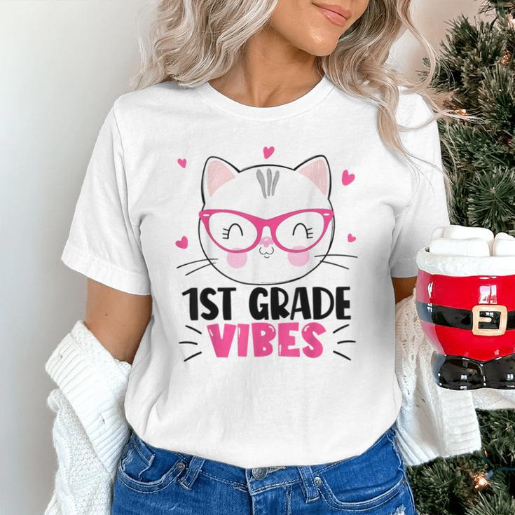 Cute 1st Grade Vibes Cat Kitten Lover Back To School Girls Unisex T-Shirt Cute 1st Grade Vibes Cat Kitten Lover Back To School Girls Unisex T-Shirt