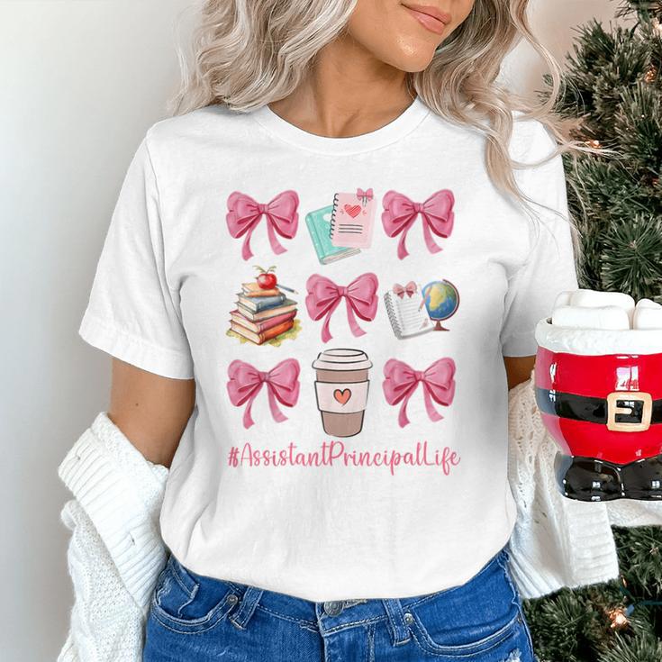 Cute Coquette Bows Assistant Principal Life Back To School Unisex T-Shirt Cute Coquette Bows Assistant Principal Life Back To School Unisex T-Shirt