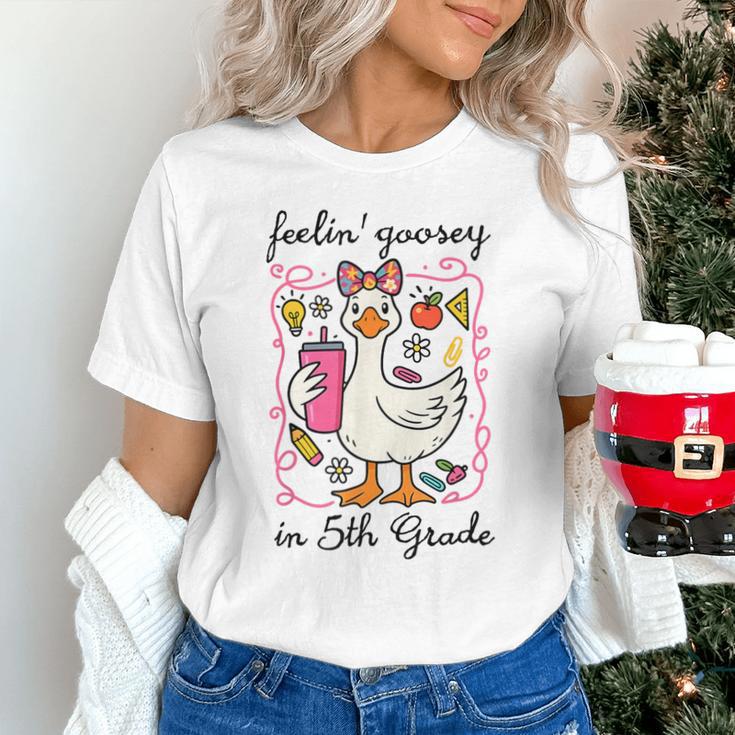 Feeling Goosey In 5th Grade Silly Goose Back To School Unisex T-Shirt Feeling Goosey In 5th Grade Silly Goose Back To School Unisex T-Shirt