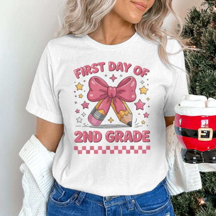 First Day Of 2nd Grade Coquette Back To School Girls Kids Unisex T-Shirt First Day Of 2nd Grade Coquette Back To School Girls Kids Unisex T-Shirt