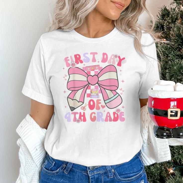 First Day Of 4th Grade Coquette Back To School Girls Kids Unisex T-Shirt First Day Of 4th Grade Coquette Back To School Girls Kids Unisex T-Shirt