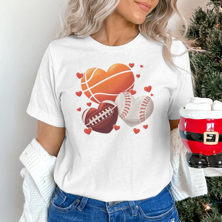 Football Basketball Baseball Heart Valentine Boys Men Kid Unisex T-Shirt Football Basketball Baseball Heart Valentine Boys Men Kid Unisex T-Shirt