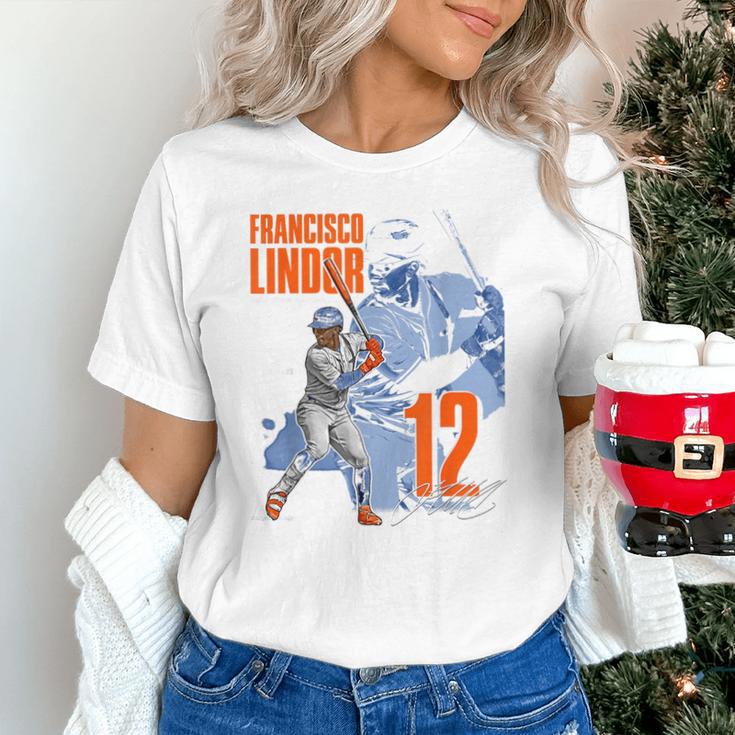 Francisco Lindor New York M Baseball Players MLBFLI304N Unisex T-Shirt Francisco Lindor New York M Baseball Players MLBFLI304N Unisex T-Shirt