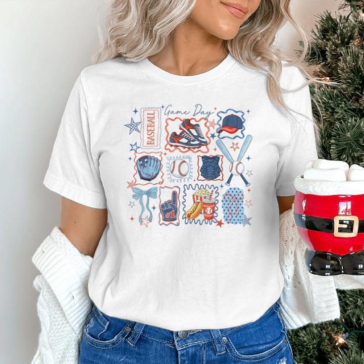 Game Day Baseball Lover Coquette Bow Girl Women Kid Mom Mama Unisex T-Shirt Game Day Baseball Lover Coquette Bow Girl Women Kid Mom Mama Unisex T-Shirt