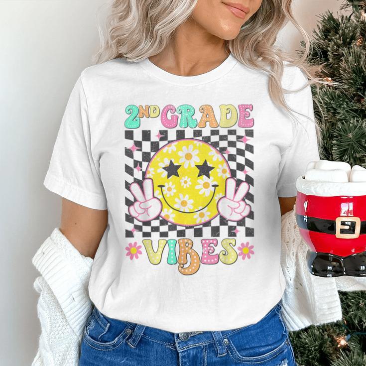 Girls 2nd Grade Vibes Smile Face Back To School Second Grade Unisex T-Shirt Girls 2nd Grade Vibes Smile Face Back To School Second Grade Unisex T-Shirt
