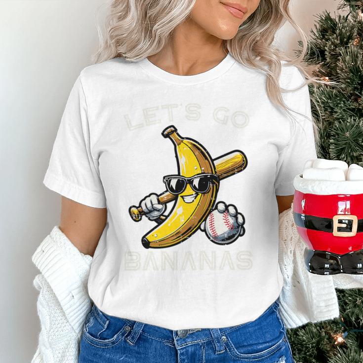 Lets Go Bananas Baseball Retro Sports Boys Kids Men Youth Premium Tri-Blend Unisex T-Shirt