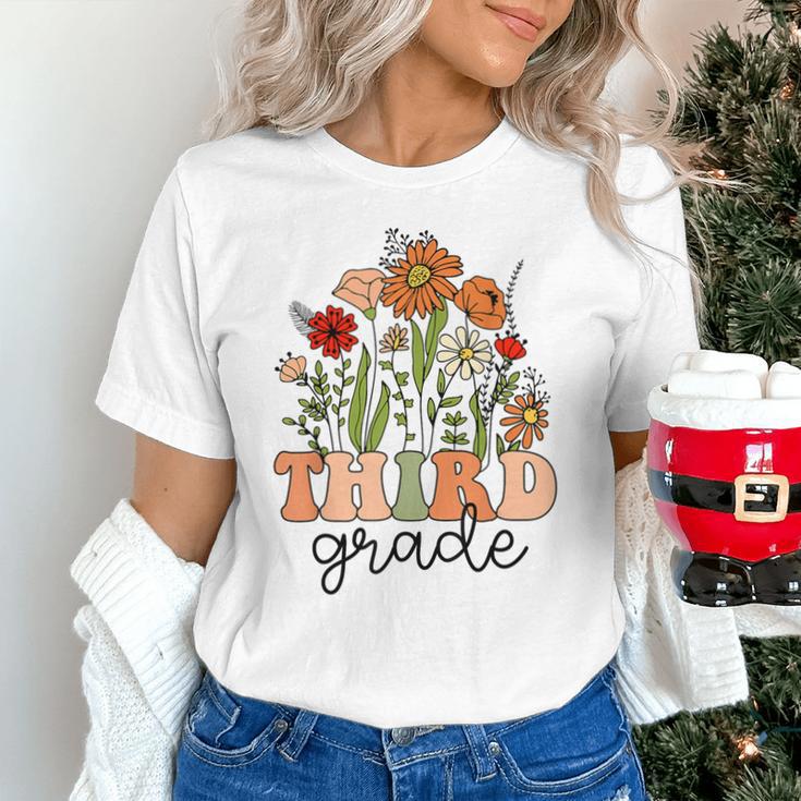 Groovy Third Grade Wildflowers Back To School 3rd Grade Unisex T-Shirt Groovy Third Grade Wildflowers Back To School 3rd Grade Unisex T-Shirt