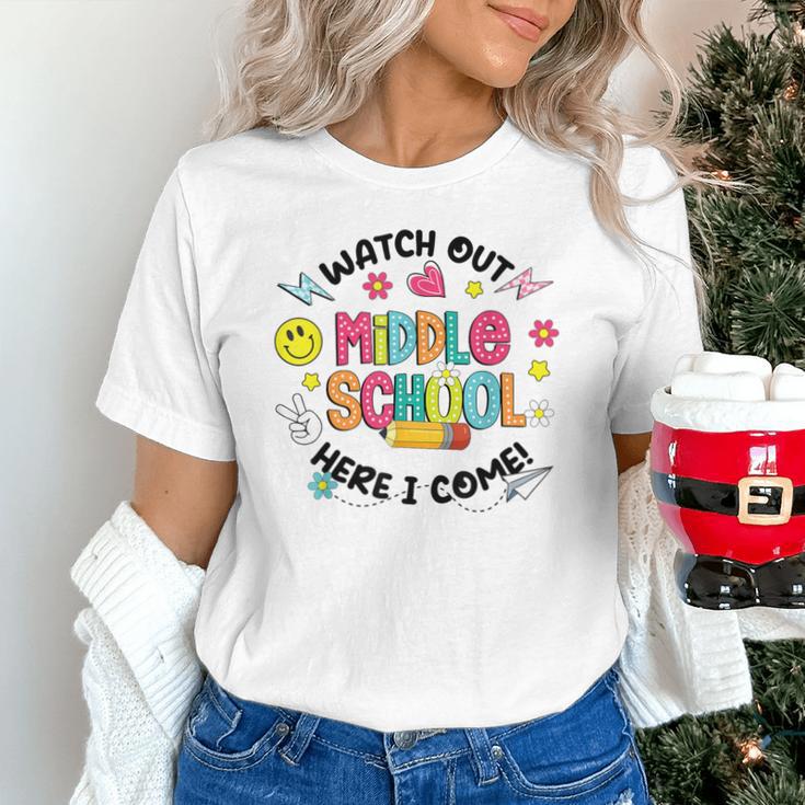 Groovy Watch Out Middle School Here I Come Back To School Unisex T-Shirt