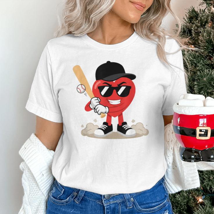 Heart Playing Baseball Valentine Baseball Unisex T-Shirt Heart Playing Baseball Valentine Baseball Unisex T-Shirt