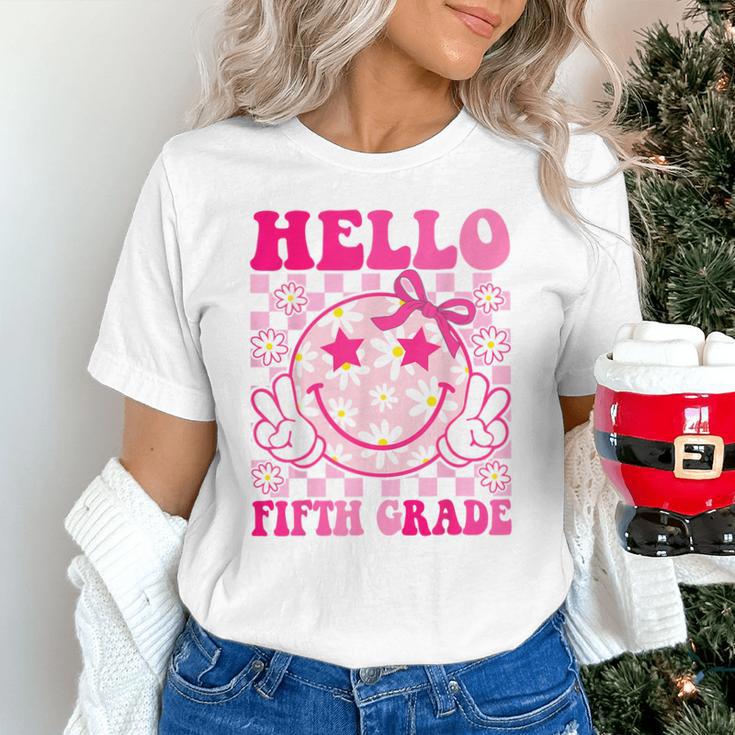 Hello Fifth Grade Coquette Bow Back To School 5th Grade Girl Unisex T-Shirt