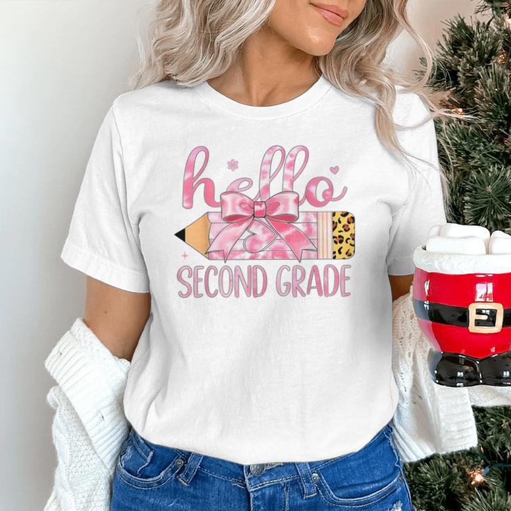 Hello Second Grade Pencil Tie Dye Coquette Back To School Unisex T-Shirt Hello Second Grade Pencil Tie Dye Coquette Back To School Unisex T-Shirt