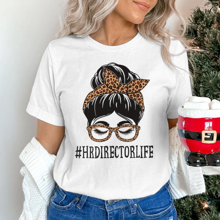 HR Director Leopard Messy Bun Appreciation Back To School Performance Unisex T-Shirt
