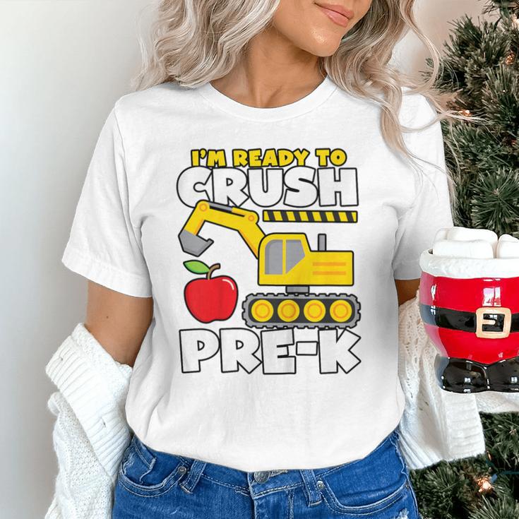 I'm Ready To Crush Pre-K Excavator Back To School Boys Unisex T-Shirt