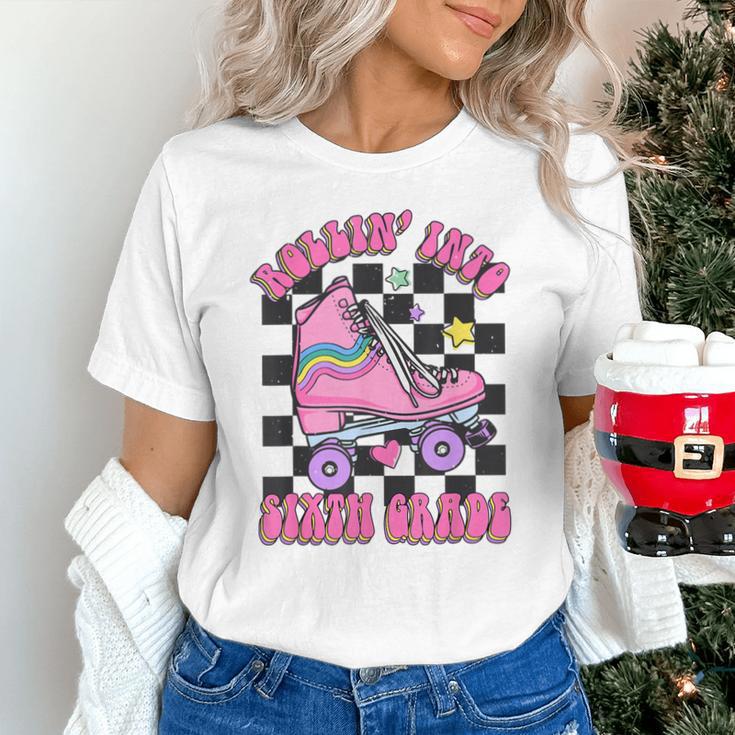 Kids Back To School Skating Rollin Into Sixth 6th Grade Unisex T-Shirt Kids Back To School Skating Rollin Into Sixth 6th Grade Unisex T-Shirt