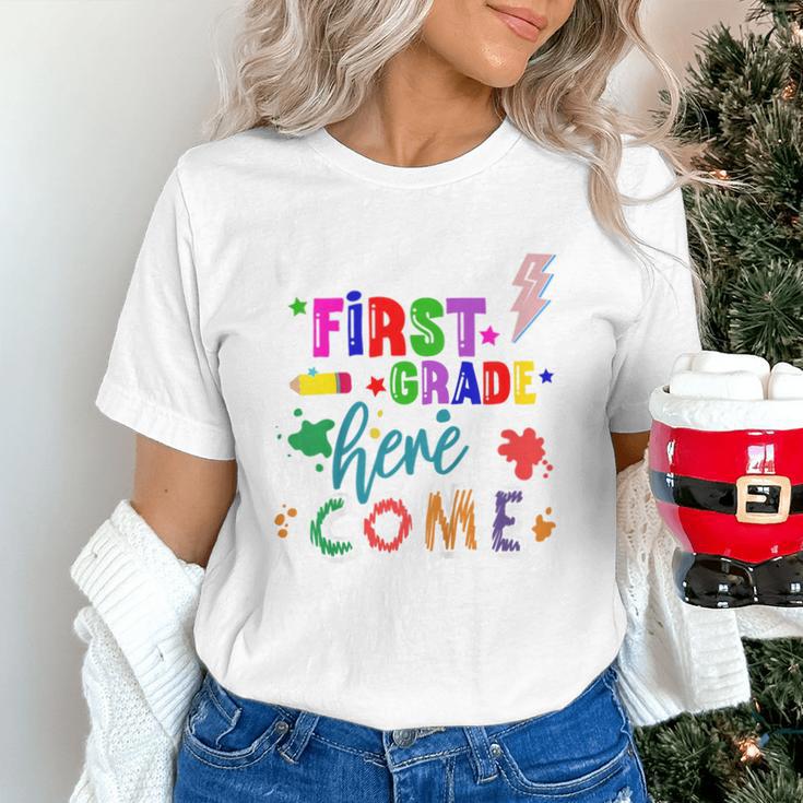 Kids Watch Out First Grade Here I Come 1st Grade Back To School Unisex T-Shirt Kids Watch Out First Grade Here I Come 1st Grade Back To School Unisex T-Shirt