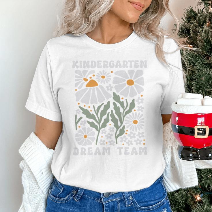 Kindergarten Dream Team First Day Back To School Boho Flower Performance Unisex T-Shirt