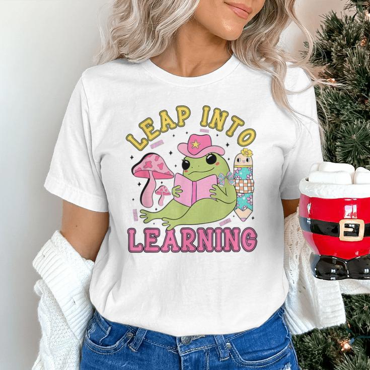 Leap Into Learning Cute Frog Kawaii Back To School Kids Unisex T-Shirt Leap Into Learning Cute Frog Kawaii Back To School Kids Unisex T-Shirt