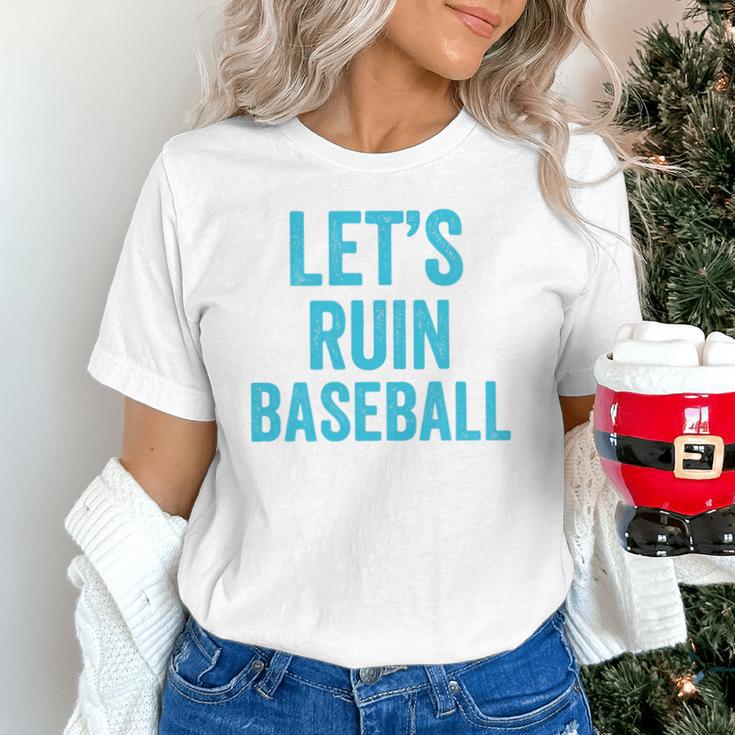 Let's Ruin Baseball Baseball Humor Sarcastic Baseball Premium Tri-Blend Unisex T-Shirt