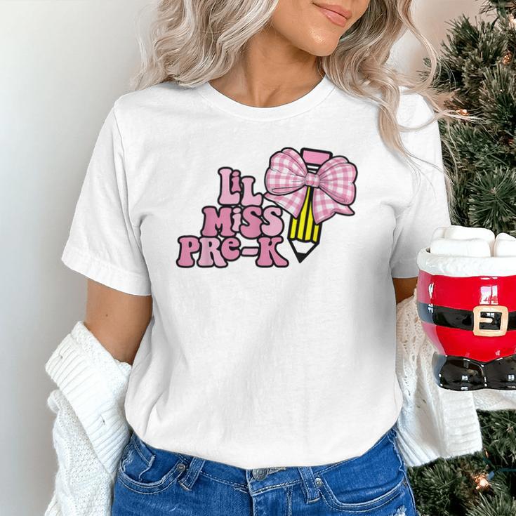 LiL Miss Pre-K Back To School Girls Coquette Bow First Day Unisex T-Shirt LiL Miss Pre-K Back To School Girls Coquette Bow First Day Unisex T-Shirt
