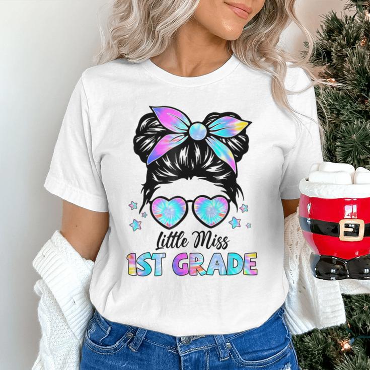 Little Miss 1st Grade Messy Bun Back To School Girls Kids Unisex T-Shirt Little Miss 1st Grade Messy Bun Back To School Girls Kids Unisex T-Shirt