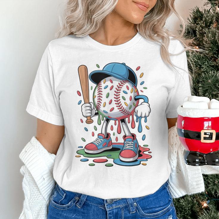 Melting Slime Sprinkle Baseball Mascot With Bat Unisex T-Shirt Melting Slime Sprinkle Baseball Mascot With Bat Unisex T-Shirt