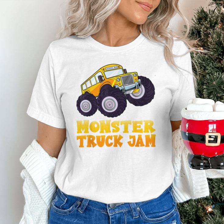Monster Truck Jam School Bus Yellow Back To School Toddlers Unisex T-Shirt Monster Truck Jam School Bus Yellow Back To School Toddlers Unisex T-Shirt