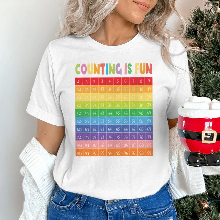 Numbers Learning Cute Numbers 0-100 Back To School Counting Unisex T-Shirt