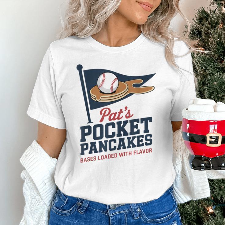 Pat's Pocket Pancakes Flag Baseball On Pancake Unisex T-Shirt