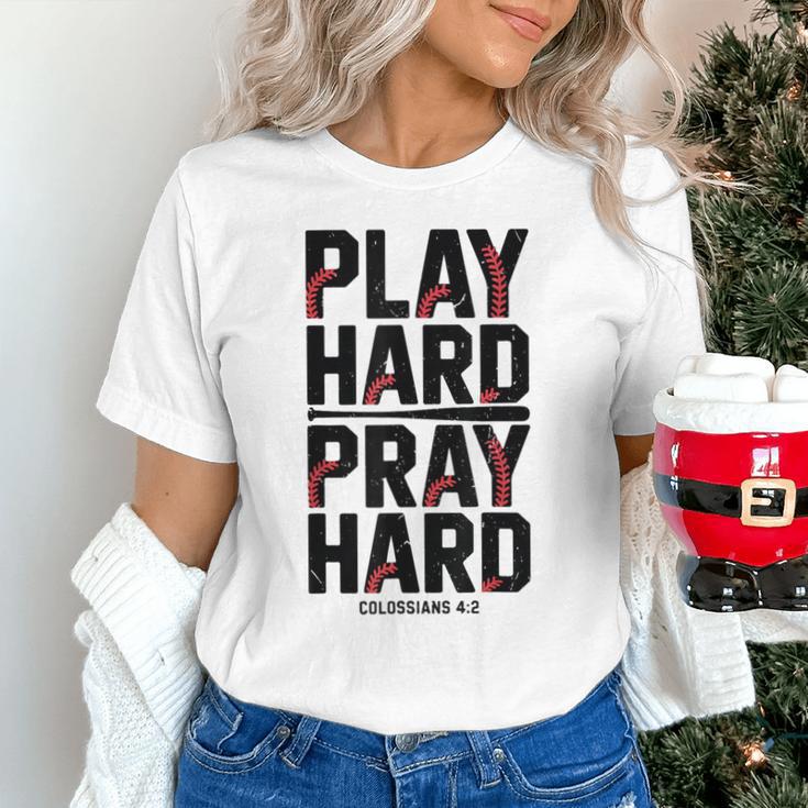 Play Hard Pray Hard Youth Boy Christian Baseball Jesus Unisex T-Shirt Play Hard Pray Hard Youth Boy Christian Baseball Jesus Unisex T-Shirt