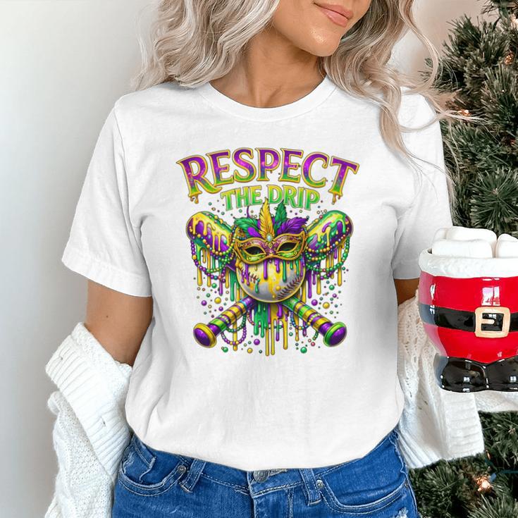 Respect The Drip Mardi Gras Baseball Ice Cream Boys Carnival Unisex T-Shirt