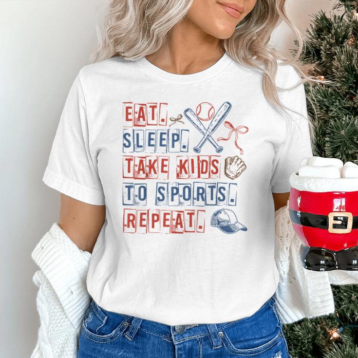 Retro Eat Sleep Take Kids To Sports Repeat Game Day Baseball Unisex T-Shirt Retro Eat Sleep Take Kids To Sports Repeat Game Day Baseball Unisex T-Shirt