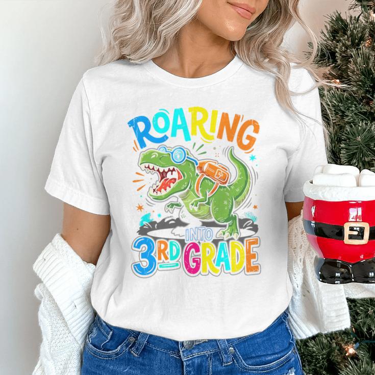 Roaring Into 3rd Grade Back To School Dinosaurus T-Rex Premium Tri-Blend Unisex T-Shirt
