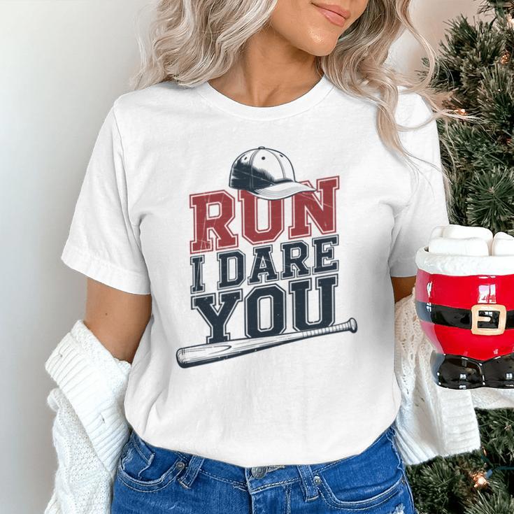 Run I Dare You Baseball Catcher Player Fan Unisex T-Shirt Run I Dare You Baseball Catcher Player Fan Unisex T-Shirt