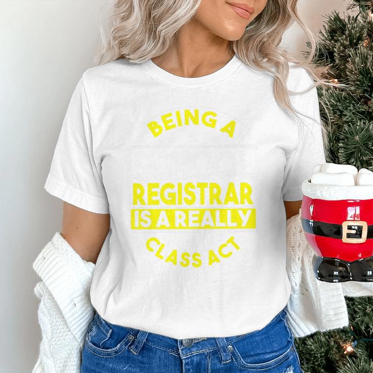 School Registry Student Enrollment Back To School Registrar Premium Unisex T-Shirt