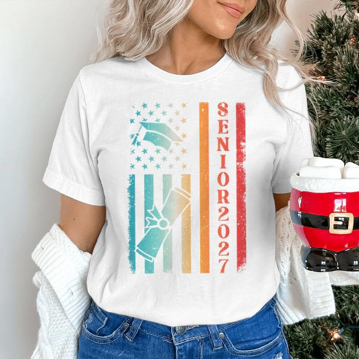 Senior 2027 Class Of 2027 Graduation USA Flag Back To School Performance Unisex T-Shirt