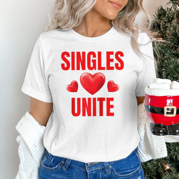 Singles Unite Valentines Day Humor For Singles Raglan Baseball Tee Unisex T-Shirt Singles Unite Valentines Day Humor For Singles Raglan Baseball Tee Unisex T-Shirt