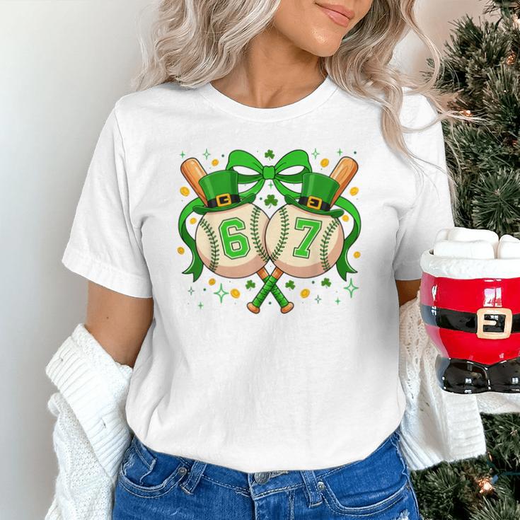 Six Seven 67 Meme Baseball Coquette Bow St Patrick's Day Unisex T-Shirt