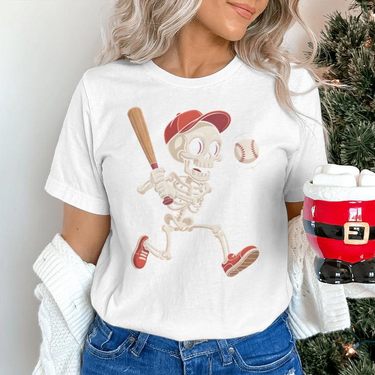 Skeleton Batting Baseball Halloween Boys Men Kids Unisex T-Shirt Skeleton Batting Baseball Halloween Boys Men Kids Unisex T-Shirt