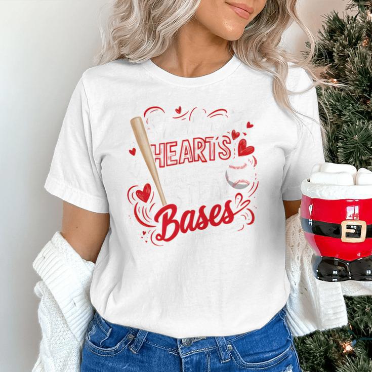 Stealing Hearts Like I Steal Bases Softball Baseball Batter Unisex T-Shirt