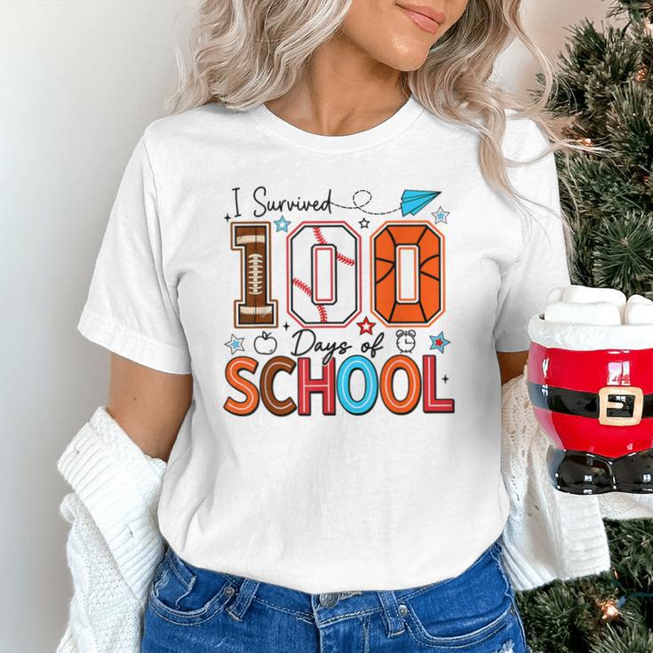 I Survived 100 Days Baseball Football Basketball School Kids Unisex T-Shirt I Survived 100 Days Baseball Football Basketball School Kids Unisex T-Shirt