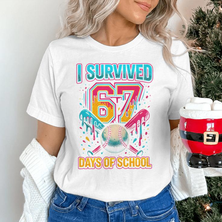 I Survived 67 Days Of School Baseball Drip Six Seven Meme Unisex T-Shirt I Survived 67 Days Of School Baseball Drip Six Seven Meme Unisex T-Shirt