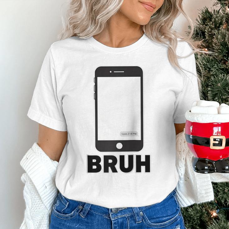 Texted First Bruh Seen Message Valentine's Day Humor Raglan Baseball Tee Unisex T-Shirt