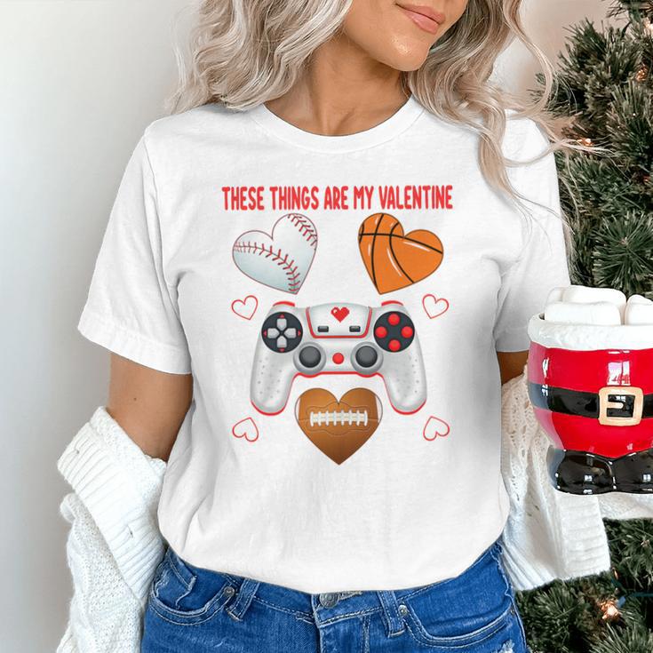 Valentines Day Boys Men Hearts Gaming Football Baseball Love Premium Tri-Blend Unisex T-Shirt